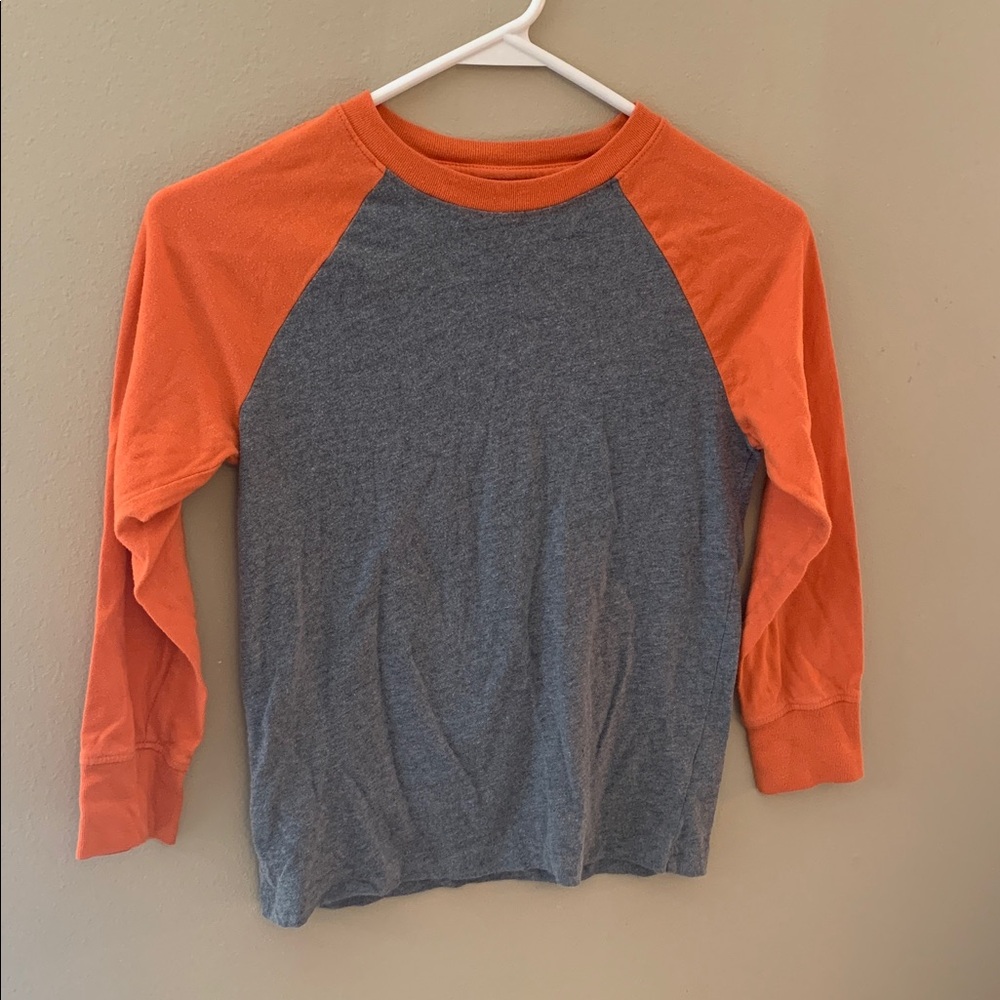 Cat & Jack Orange and Gray Shirt